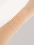 Lula Unfinished Two Tone Bracelet Chain, Gold Filled And Sterling Silver