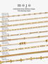 Gold PVD Stainless Steel Unfinished Necklace Chain Collection, 10 Style Options