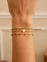 Gold PVD Stainless Steel Unfinished Bracelet Chain Collection, 10 Style Options