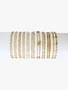 Gold PVD Stainless Steel Unfinished Bracelet Chain Collection, 10 Style Options
