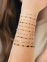 Gold PVD Stainless Steel Unfinished Bracelet Chain Collection, 10 Black and White Styles