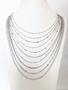 Silver Unfinished Stainless Steel Unfinished Necklace Chain Collection, 10 Style Options