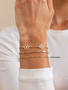 Unfinished Gold PVD Bar Bracelet Chains, 3 Stainless Steel Options