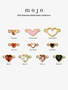 Gold Heart Connector Collection, 10 Styles PVD Stainless Steel