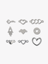 Heart Connector Collection, 9 Styles Stainless Steel