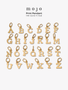 14K Gold Filled Choose Your Letter Style A-Z Necklace Charms
