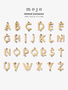 14K Gold Filled Choose Your Letter Style A-Z Necklace Charms