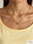 Leona Bow Necklace Connector, PVD Stainless Steel Gold and Silver
