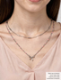 Leona Bow Necklace Connector, PVD Stainless Steel Gold and Silver