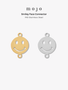 Nyla Smiley Face Bracelet Connector, PVD Stainless Steel