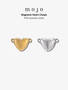 Bryana Magnetic Heart Clasps, PVD Stainless Steel