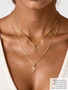 Selest Gold Sun Moon Star Necklace Pendants, PVD Stainless Steel