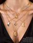 Gold Cowgirl Necklace Pendant Collection, 15 Styles PVD Stainless Steel