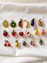 Fruit Necklace Charm Collection, 17 Styles PVD Stainless Steel And Enamel