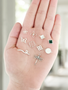 Sterling Botanical Collection, Silver Bracelet Connector Charms, 10 Style Options