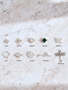 Sterling Botanical Collection, Silver Bracelet Connector Charms, 10 Style Options