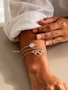 Sterling Botanical Collection, Silver Bracelet Connector Charms, 10 Style Options
