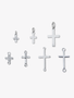 Cross Necklace Collection, 7 Sterling Silver Styles