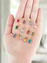 Addie Gold Rectangle Birthstone Necklace Pendant, 12 Colors PVD Stainless Steel