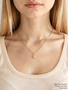 Tobi Gold Uppercase Necklace Pendant, PVD Stainless Steel