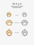 Paw Bracelet Connector Collection, Gold Silver PVD Stainless Steel