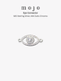 Winnie Eye Connector, Sterling Silver Cubic Zirconia