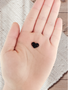 Silvia Black Heart Connector, PVD Stainless Steel Enamel