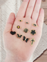 Gold Black Connector Collection, 10 Styles PVD Stainless Steel