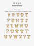 Choose Your Gold Letter Style A-Z Initial Bracelet Charms, PVD Stainless Steel
