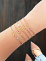 Choose Your Gold Letter Style A-Z Initial Bracelet Charms, PVD Stainless Steel