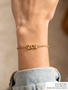 Choose Your Gold Letter Style A-Z Initial Bracelet Charms, PVD Stainless Steel