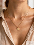 Choose Your Gold Letter Style A-Z Initial Pendant Charms, PVD Stainless Steel