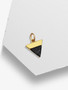 Aya Gold And Black Triangle Necklace Pendant Made With Marble And Howlite In Arrow Shape | Mojo Supply Co