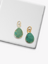 Dainty Natasha Necklace Pendants, Natural Turquoise Crystal Stones In Teardrop Shape in Gold and Silver | Mojo Supply Co