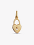 Dainty Gold Heart Shaped Padlock Bracelet Charm