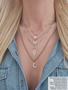Melissa Hammered Moon Necklace Pendant, Gold or Silver