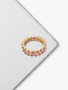 Dainty Bexley Pink Eternity Baguette Statement Ring Gold Plated With Cubic Zirconia