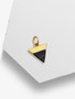Aya Gold And Black Triangle Necklace Pendant Made With Marble And Howlite In Arrow Shape | Mojo Supply Co