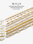 Gold PVD Stainless Steel Unfinished Chain For Necklaces, 8 Style Options
