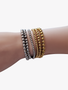 Mackenzie Gold Silver Bead Ball Adjustable Bracelet