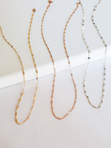 Mariah Lace Adjustable Necklace in Gold Filled, Rose Gold or Sterling ...