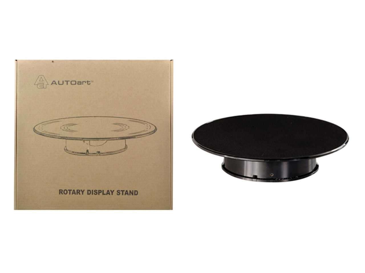 Rotary Display Turntable Stand Medium 10 Inches with Black Top for 1/64,  1/43, 1/32, 1/24, 1/18 Scale Models by Autoart - Direct Dropship