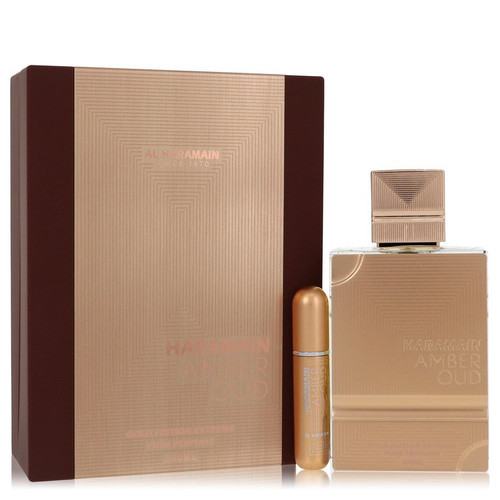 Al Haramain Amber Oud Gold Edition Extreme Perfume By Al Haramain Gift Set 6.7 Pure Perfume Spray + 0.34 Oz Refillable Spray