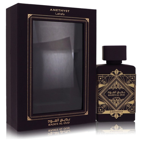 Amethyst Badee Al Oud Perfume By Lattafa Eau De Parfum Spray (Unisex) 3.4 Oz Eau De Parfum Spray