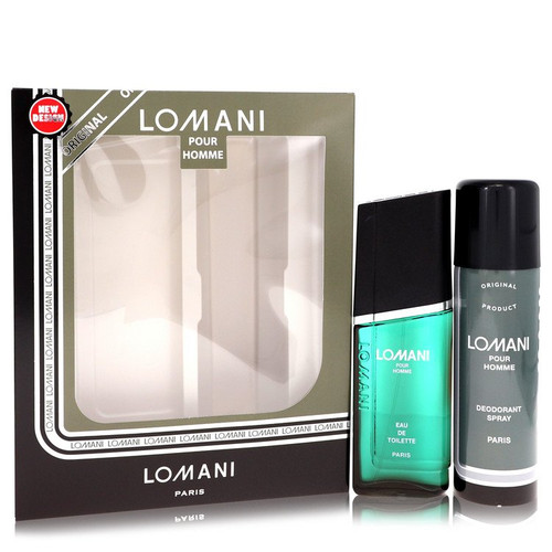 Lomani Cologne By Lomani Gift Set 3.4 Oz Eau De Toilette Spray + 6.7 Oz Deodorant Spray