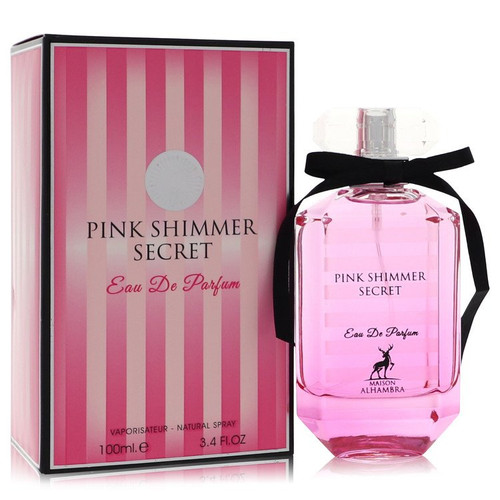 Pink Shimmer Secret Perfume By Maison Alhambra Eau De Parfum Spray 3.4 Oz Eau De Parfum Spray