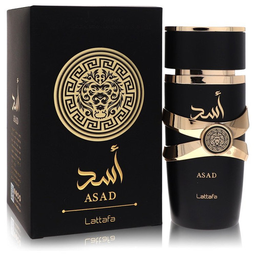 Lattafa Asad Perfume By Lattafa Eau De Parfum Spray (Unisex) 3.4 Oz Eau De Parfum Spray