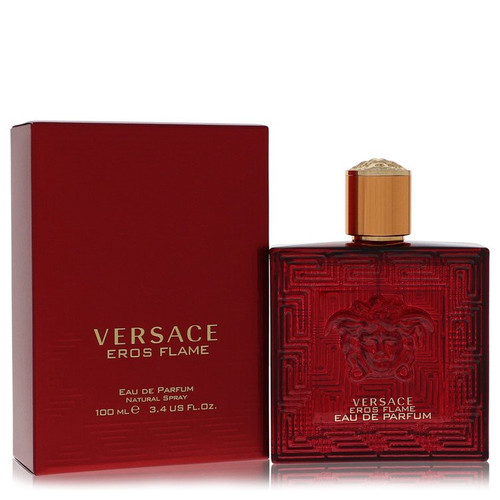 Versace Eros Flame Cologne By Versace Eau De Parfum Spray 3.4 Oz Eau De Parfum Spray