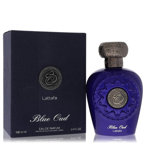 Lattafa Blue Oud Cologne By Lattafa Eau De Parfum Spray (Unisex) 3.4 Oz Eau De Parfum Spray