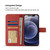 Fc27-iphone2054rd: Iphone 12 Mini 3-in-1 Wallet Case In Red